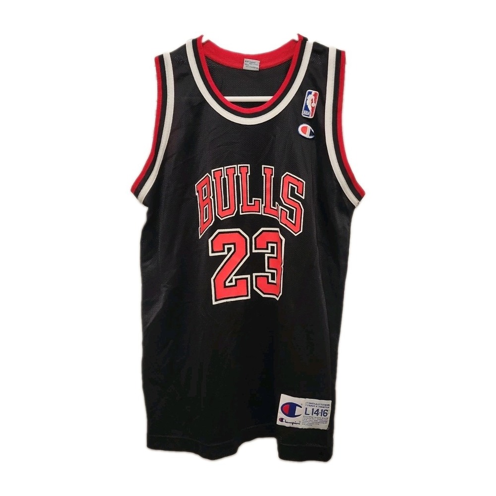 Vtg 90s Champion NBA Chicago Bulls Michael Jordan #23 Jersey Sz Youth L 14-16